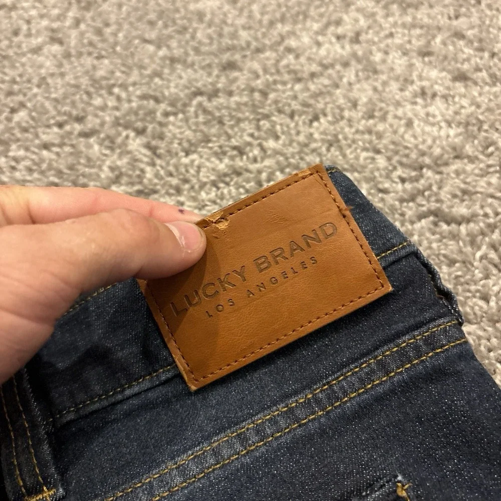 Lucky Brand Athletic Fit Blue Jeans Mens 48x30 Dark Wash Stretch Big Stretch